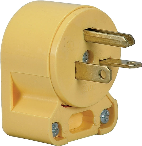 EATON Wiring 4509AN-SP-L Commercial Grade Vinyl Angled Plug with 20-Amp, 250-Volt, 6-20-NEMA Rating, Yellow 4509AN-BOX