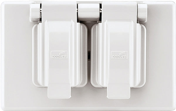 EATON Wiring Devices S1962W-SP Duplex Receptacle Cover Plastic, White