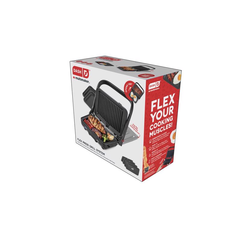 MultiMaker Flex Press Grill System, Grill + Griddle, Removable Plates - Forged Iron