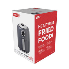 Dash Compact Air Fryer - Healthy Cooking with Auto Shut-Off Feature, Adjustable Temperature Control & Nonstick Fry Basket - Has AirCrisp Technology - 2 Quart - Cool Grey DCAF150GBGY02