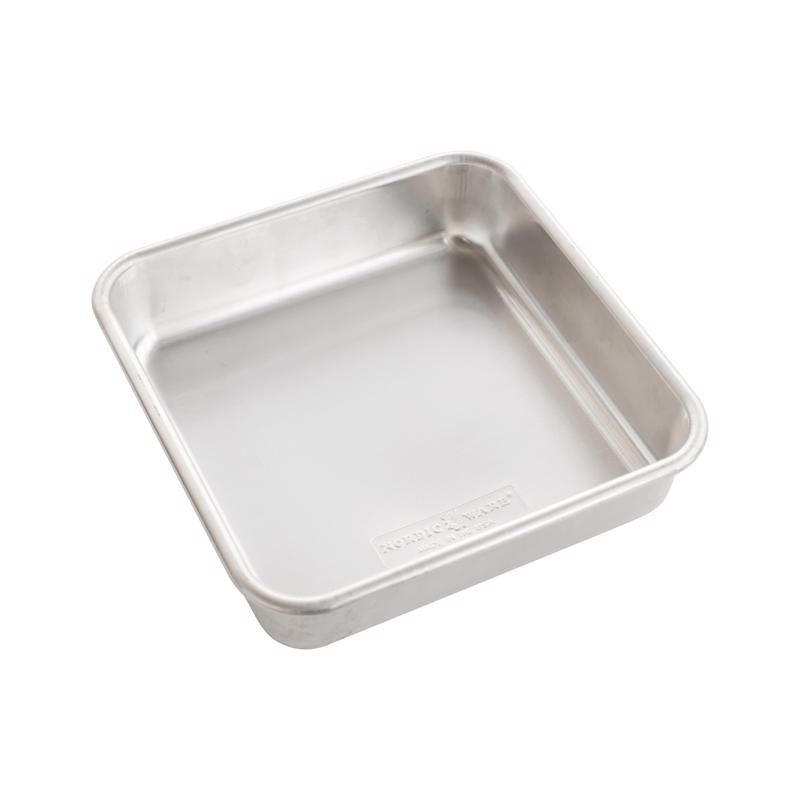 Nordic Ware - 47500 Nordic Ware Naturals Aluminum Commercial 8" x 8" Square Cake Pan, 8 by 8 inches, Silver