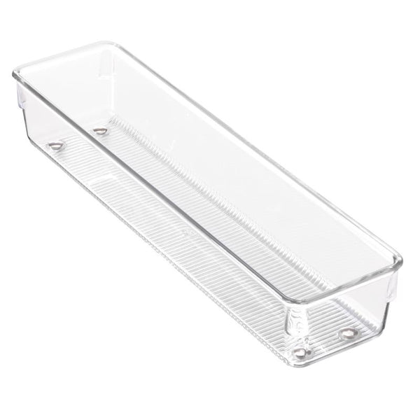 iDesign 6093397 2 x 3 x 12 in. Plastic Kitchen Drawer Organizer Clear 70019C