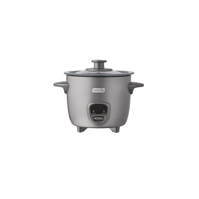Dash Mini Rice Cooker | Small Rice Maker, 2 Cups Cooked / 1 Cup Uncooked, Ceramic Nonstick Removable Pot, Keep Warm Function, Compact and Portable for Dorm, Travel, Single Serve, Graphite