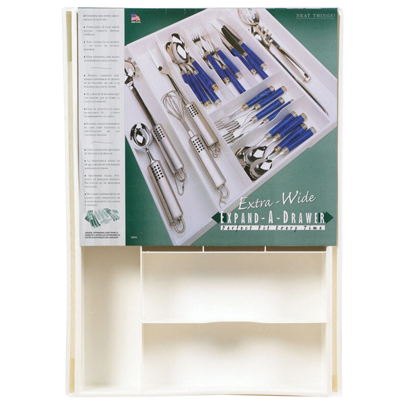 Dial Industries Expandable Silverware, Utensil and Cutlery Kitchen Drawer Organizer Tray, Extra Wide