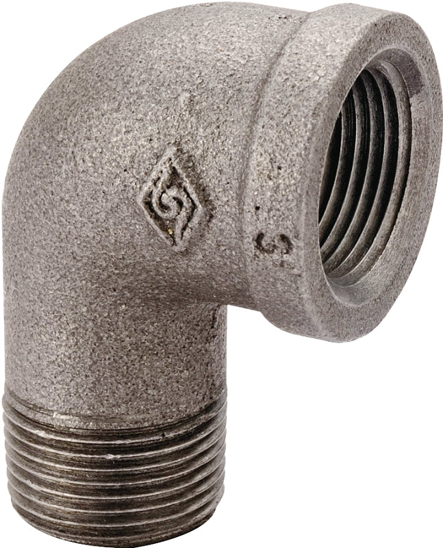 WORLDWIDE SOURCING, Elbow 90 Deg Black Street 1in, EA