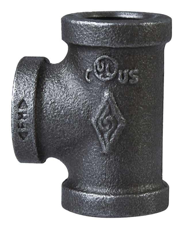 WORLDWIDE SOURCING 11A-1 1/4B 1-1/4 Tee Black Malleable Pipe
