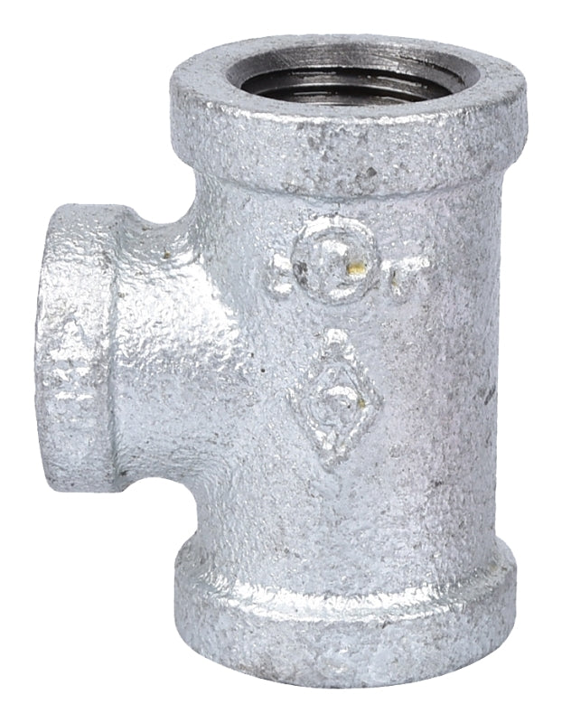 WORLDWIDE SOURCING PPG130R-15X10 1/2 x 1/2 x 3/8 Galvanized Tee