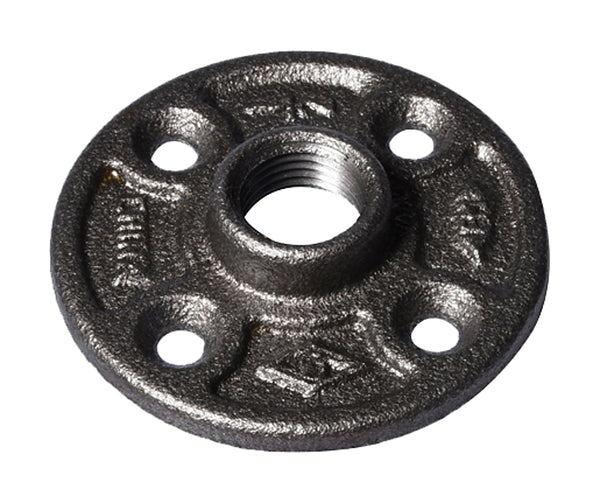 Greschlers 27-1/2B 1/2 Black Malleable Floor Flange