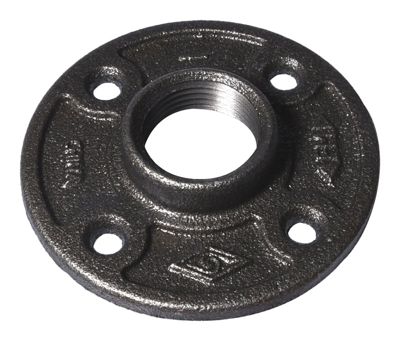 Floor Flange Blk Mall 1-1/4