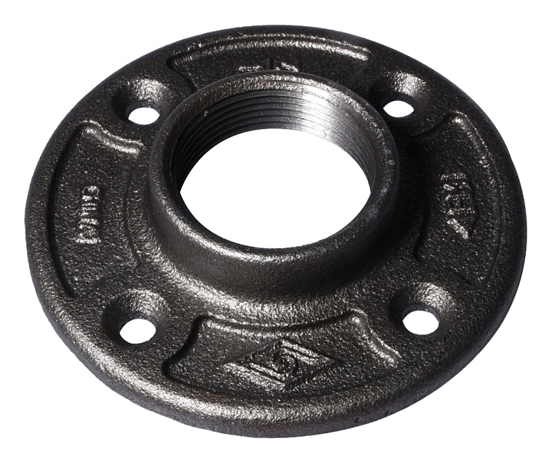 1-1/2 BLK MALLBLE FLOOR FLANGE