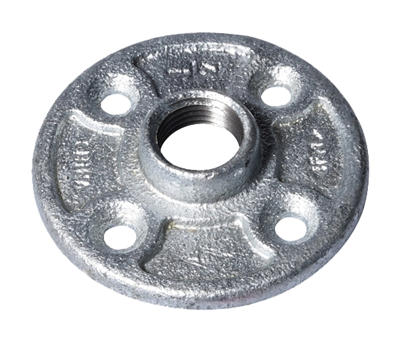 Floor Flance Mallble Galv 1/2