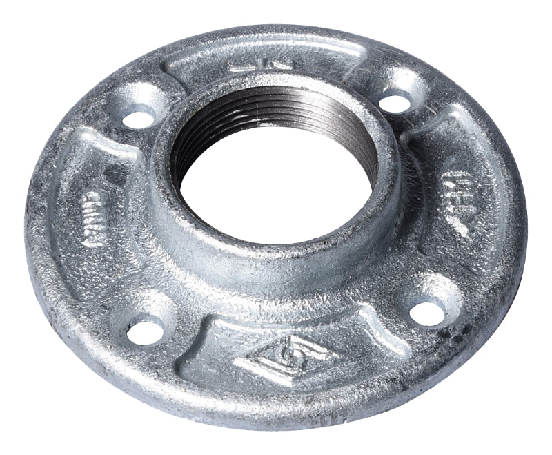 Worldwide Sourcing 27-11/2g 1-1/2" Galvanized Malleable Iron Floor Flange