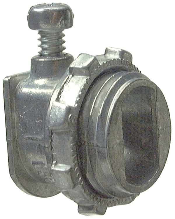 Halex 05803B Flex AC/BX Connector, 3/8 in, Zinc, 100/PK