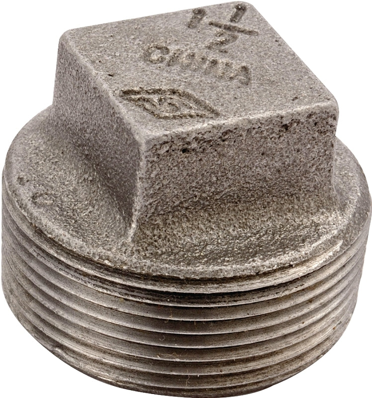 Plug Black Malleable 1/2