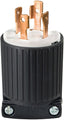 EATON L1430P Locking Electrical Plug, 125/250 V, 30 A, 3 P, 4 W, Black And White