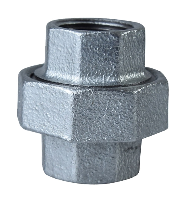 WORLDWIDE SOURCING 34B-3/4G Ground Joint Pipe Union, 3/4 in, Threaded, 150 Psi, Malleable Iron, Galvanized