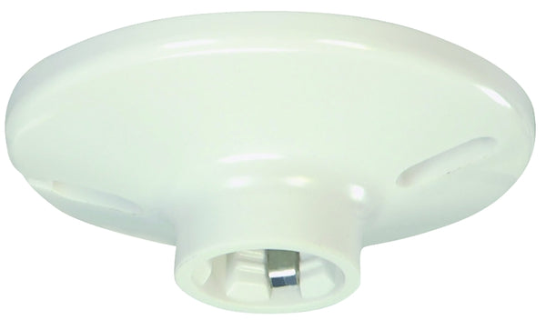 EATON Wiring S1174W-SP-L 660-Watt, 250-Volt Plastic One Piece Keyless Switch Ceiling Receptacle Lamp Holder, White