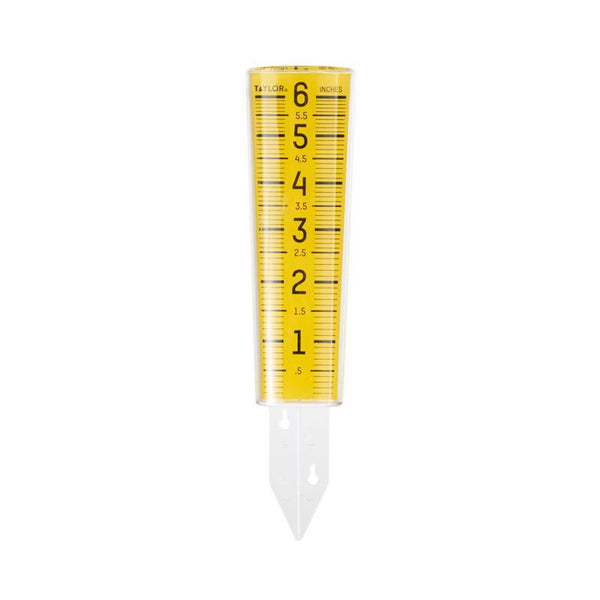 Taylor Precision Products 2702N ClearVu 6" Capacity Rain/Sprinkler Gauge, One Size, Clear