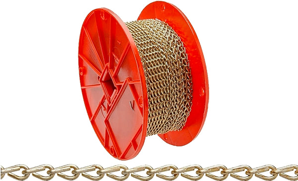 Campbell Chain 16 in. Single Jack Brass Jack Chain 1/16 in. Dia. x 200 ft. L - Total Qty: 1 072-1667N