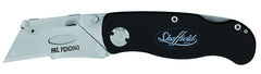 Sheffield 12613 Ultimate Lock Back Utility Knife, Folding, Box Cutter Knife, Carpet Knife, Drywall Cutter, and More, Quick-Change Blade, Back Lock Design, Black