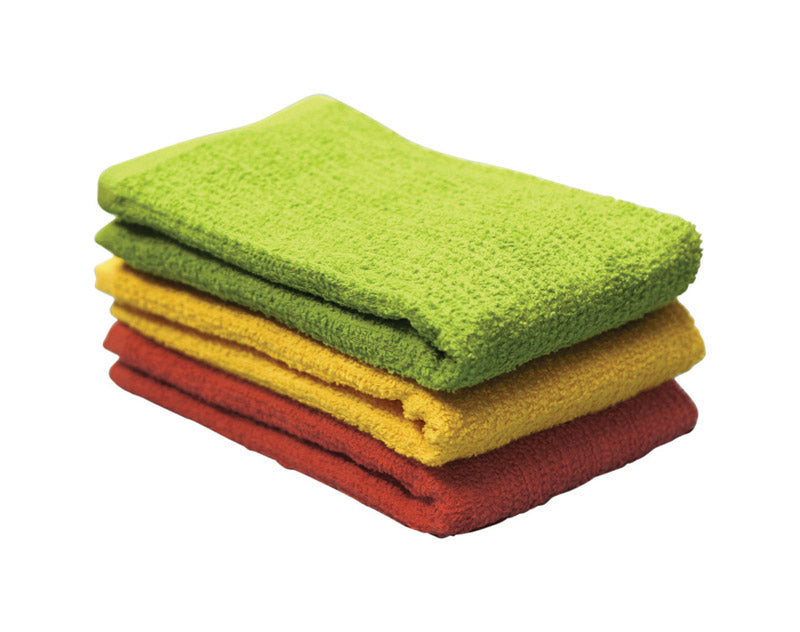 Ritz Warm Assorted Cotton Bar Mop Dish Cloth 3 pk