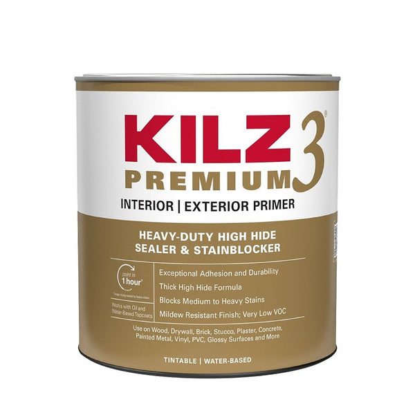 Masterchem Industries KILZ 3 Premium Primer, Interior/Exterior, 1 Quart 13002