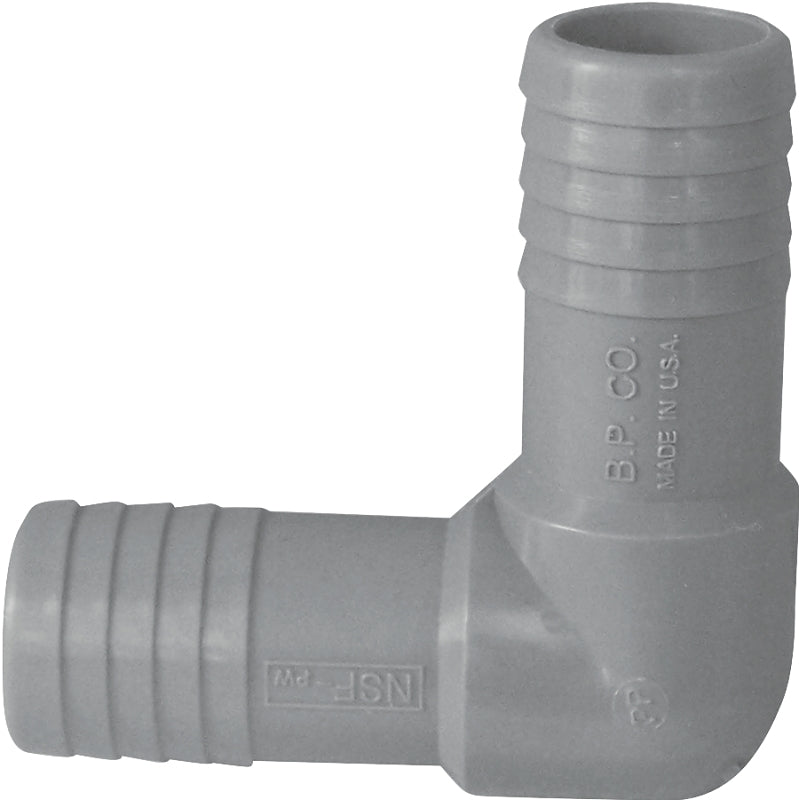 Plastic Pipe Fitting Insert Elbow, 3/4-In.