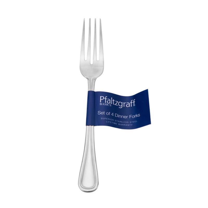 Pfaltzgraff Basics Edgebrook Stainless Steel Dinner Fork, Set of 4