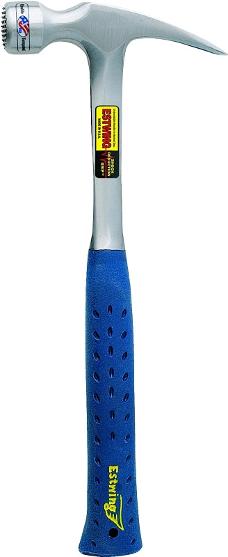 Estwing Framing Hammer - 22 oz Straight Rip Claw with Milled Face & Shock Reduction Grip - E3-22SMR