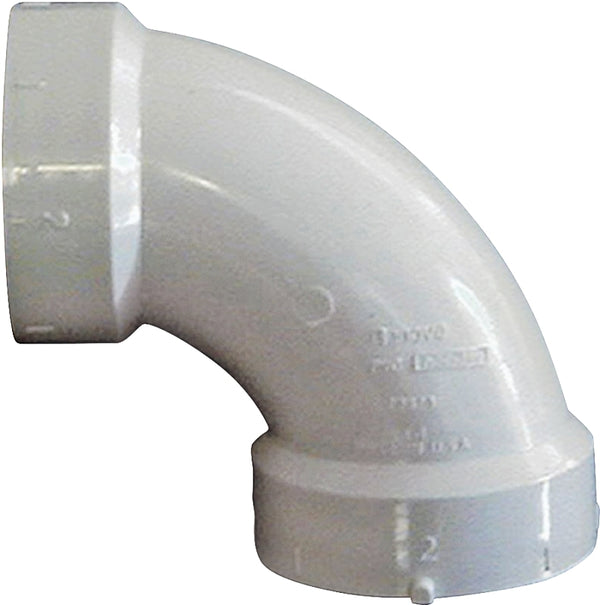 Canplas 192253L PVC DWV 90-Degree Bend, 3 1/4-Inch, White