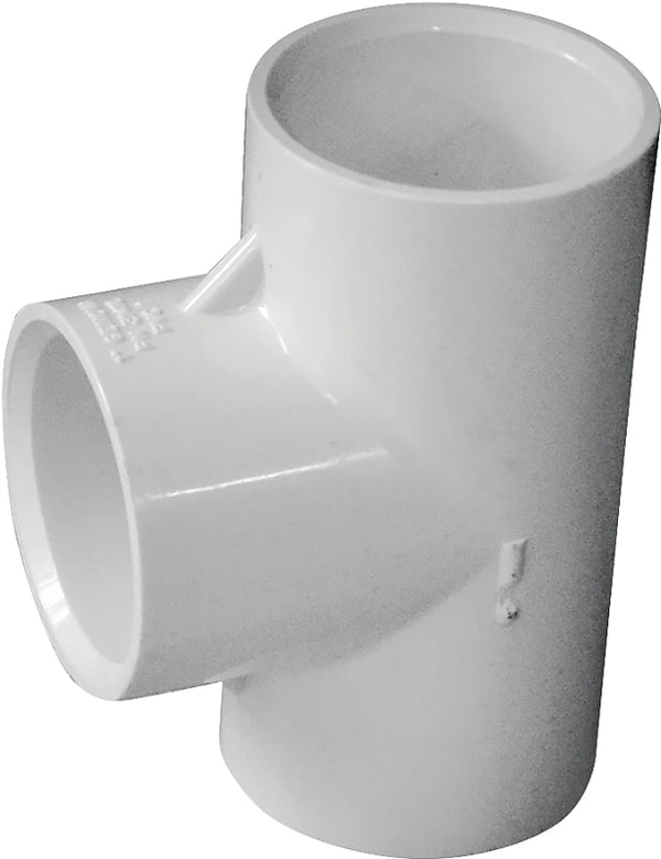 LASCO 1in PVC Tee Fitting, 1x1x1 Slip Socket Tee, Sch 40 401-010 401010BC