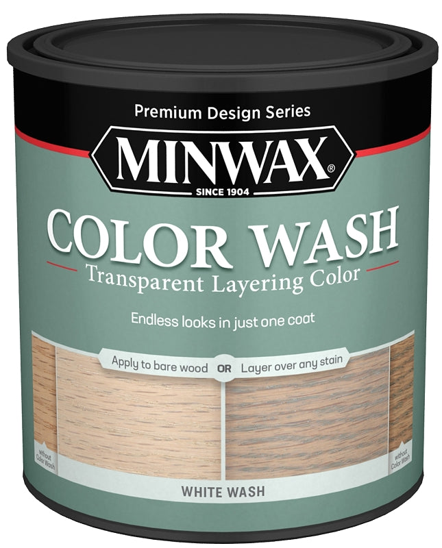 Minwax 618604444 Color Wash Transparent Layering Color, White Wash, 1 Quart