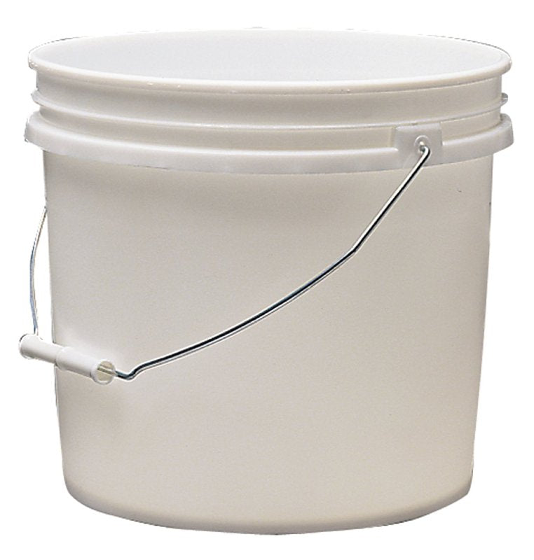 Leaktite Pail Plastic WHT 3.5GAL