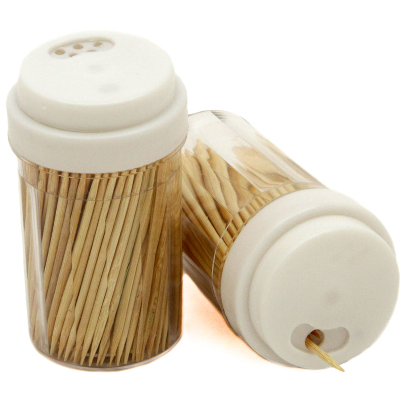 Chef Craft 5.5 in. W x 3-1/2 in. L Brown/Clear Toothpicks and Container