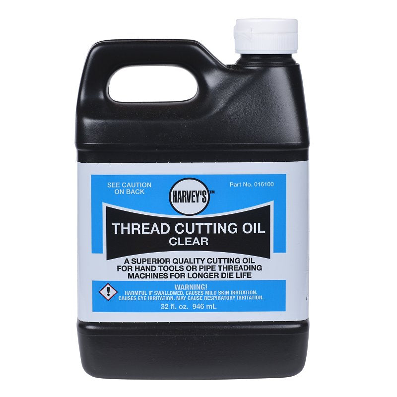 William H Harvey 16100 Thread Cutting Oil, 1 qt, Light Amber