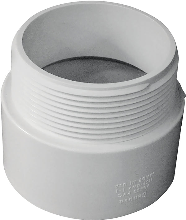 Canplas 192873 PVC DWV Male Adapter, 3-Inch, White