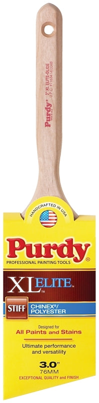 Purdy 144152530 XL Elite Series Glide Angular Trim Paint Brush, 3 inch