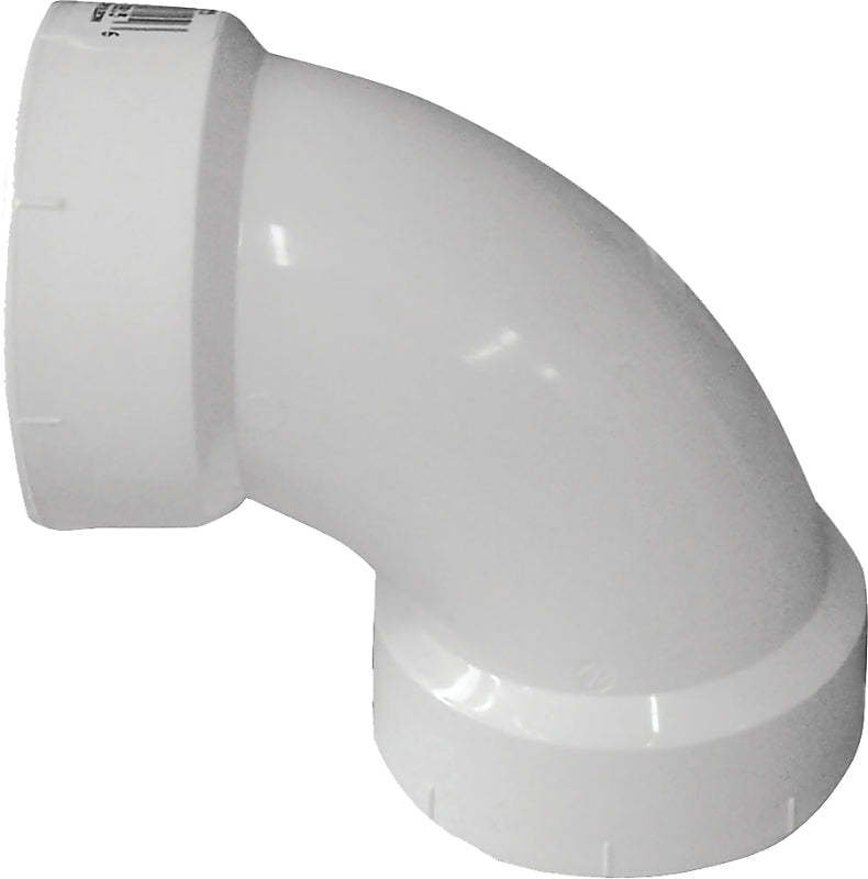 Canplas 192252L PVC DWV 90-Degree Bend, 2 1.4-Inch, White
