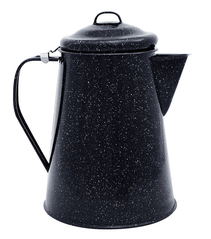 Granite Ware 3 Qt Coffee Boiler. Enameled Steel 12 cups capacity. Perfect for camping, Heat Coffee, Tea and Water directly on stove or fire.