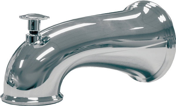 DANCO Decorative Bathtub Faucet Spout with Pull Up Diverter | 6 Inch Length | Chrome Finish (10315)