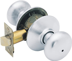 Schlage F40 PLY 626 Plymouth Door Knob, Bed & Bath Privacy Lock, Satin Chrome