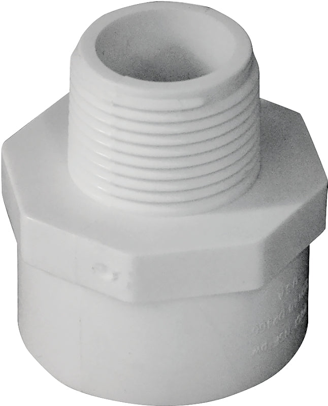 Lasco Fittings Inc Vassallo 1 in. x 3/4 in. PVC Slip x MPT Coupling 436102BC