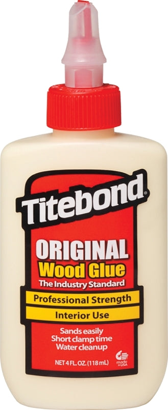 Titebond Original Wood Glue 5062, Industry Standard for Woodworking, Furniture Repair/Assembly, Construction, Home Repair or Modeling, 4 oz