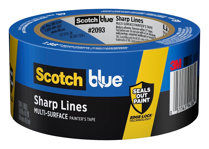 Scotch Painter's Tape 2093EL-48E Trim + BASEBOARDS Painter's Tape, 1.88-Inch x 60-Yards, Blue 2093-48NC