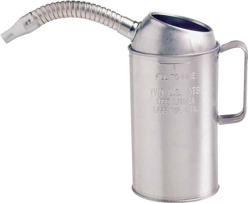 LubriMatic 75-441 Galvanized Metal Measure - 1 Quart, Silver 75-441GS