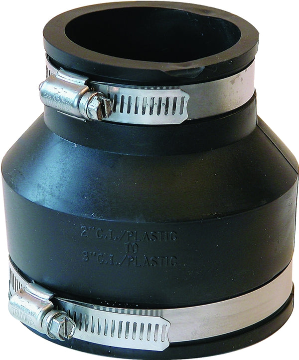 Fernco Flexible Coupling 3" x 2" Black PVC P1056-32
