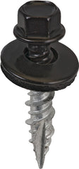 Acorn SW-MW1BK250 black #9 x 1 in hex head roofing screw with EPDM washer
