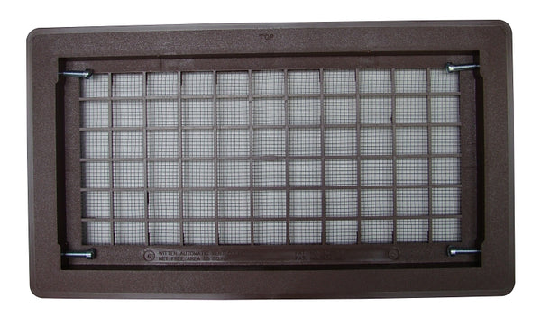 WITTEN AUTOMATIC VENT Bestvents 510BR Foundation Vent, 15-1/4 in W, Polypropylene, Brown