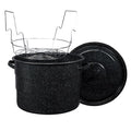 Granite Ware Enamel on Steel 21.5-Quart Water Bath Canner with lid & Jar Rack, Speckled Black 319814