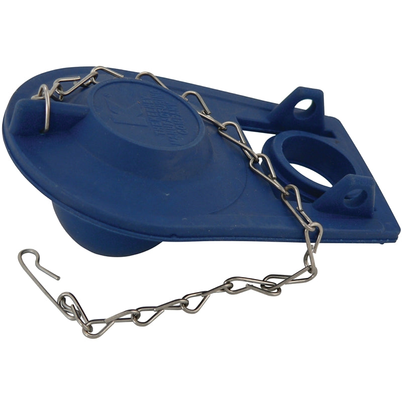 Plumb Pak PP23646 Chemical Resistant Premium Quality Toilet Flapper with Chain and Hook, Rubber, 2", Blue